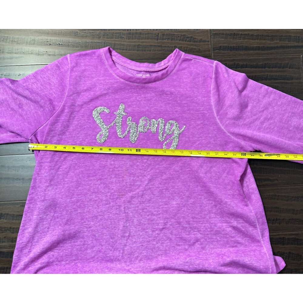 Lane Bryant Sweatshirt Plus Size 22 24 STRONG Sparkling Lightweight Purple - Picture 5 of 8